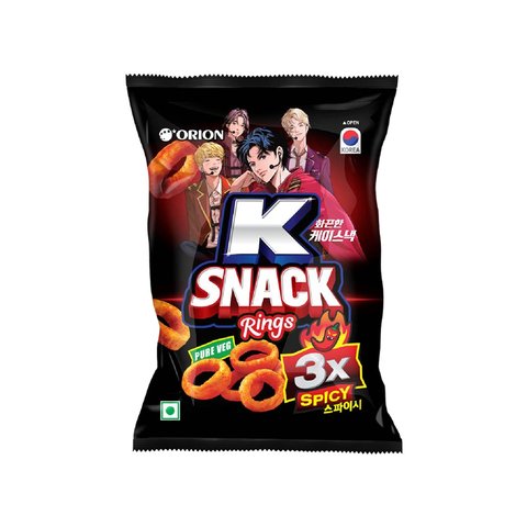25x Orion K Snack Ring Puffs 3X Spicy - 70g each (Pack of 25)