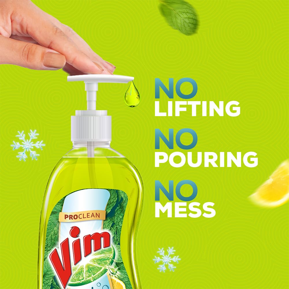 Vim Dishwash Anti Smell Liquid, Pudina, 750 ml (VIMV100)