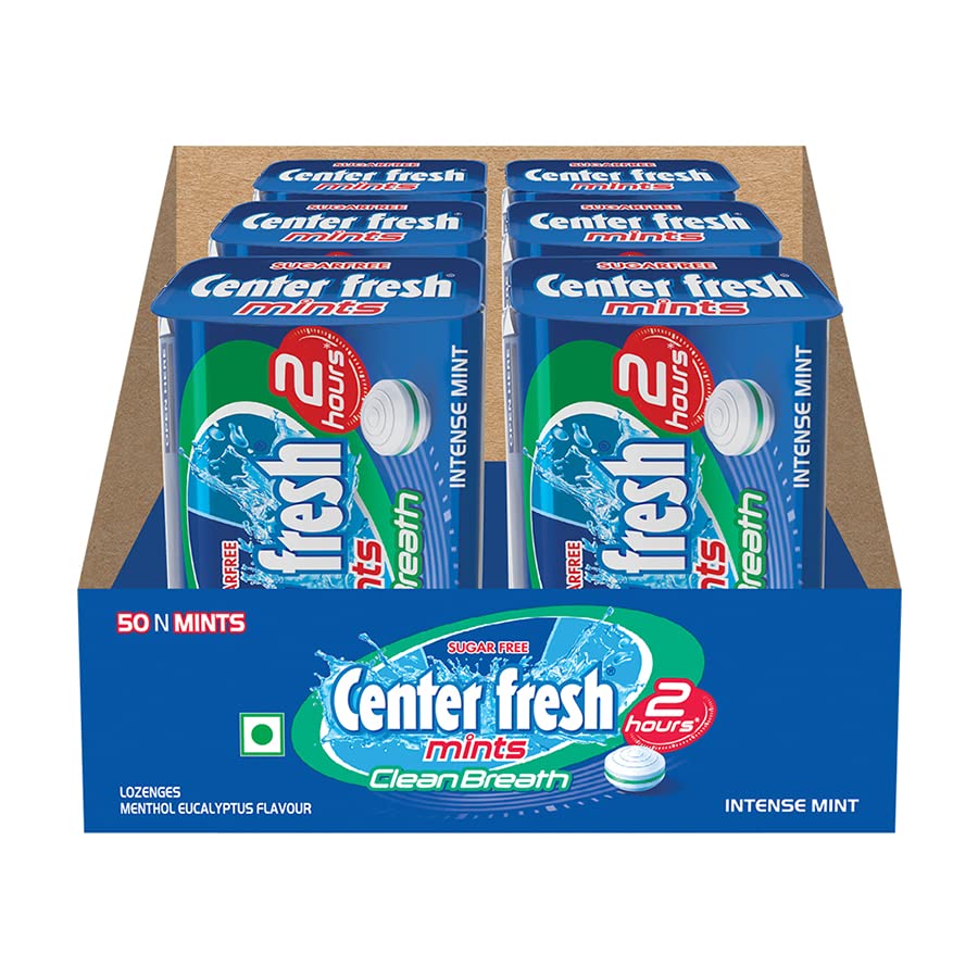 6x Center Fresh Sugar Free Mints, 35 g - Pack of 6