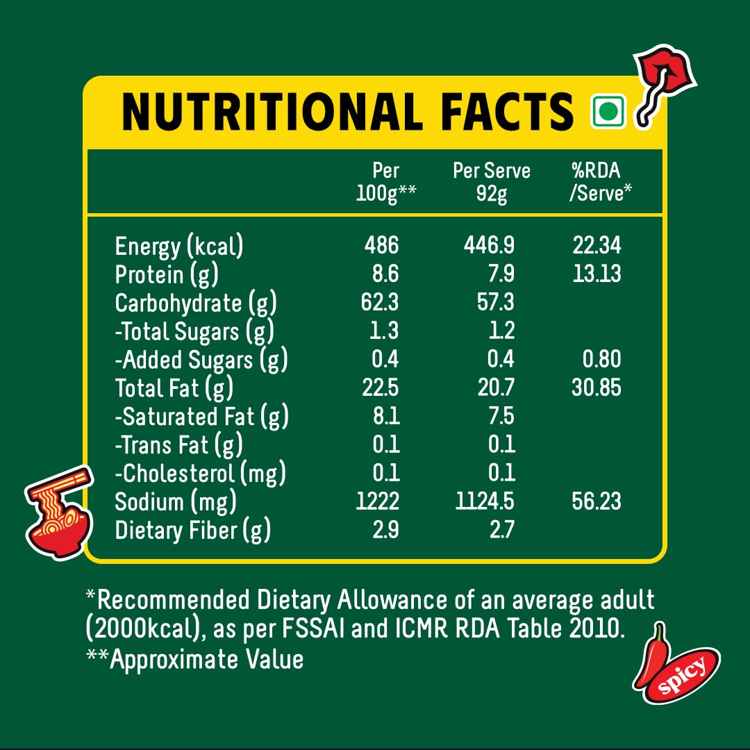 25x Masterchow K-chow Korean Veg Instant Ramen Noodles - 92g each  - Pack of 25