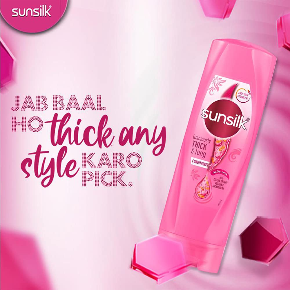 Sunsilk Lusciously Thick & Long Fresh Nourishing Conditioner 180 Ml,1 Count