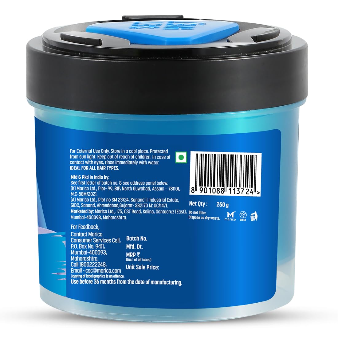 Set Wet Styling Hair Gel for Men - Casually Cool, 250gm | Medium Hold, High Shine | For Medium to Long Hair |No Alcohol, No Sulphate