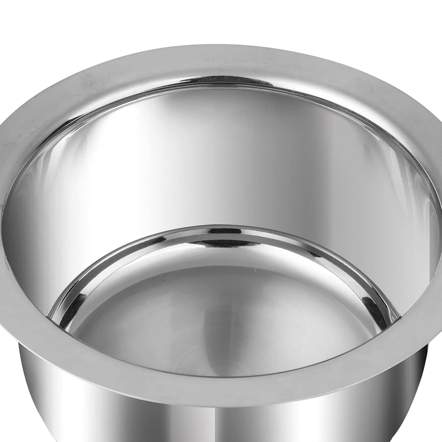 Vinod Stainless Steel 3 pc Tope Set with Capacity of 1.4 litres, 1.8 litres & 2.2 litres with Stainless Steel Lids (Gas Stove and Induction Friendly) - Silver, 24 Months Warranty