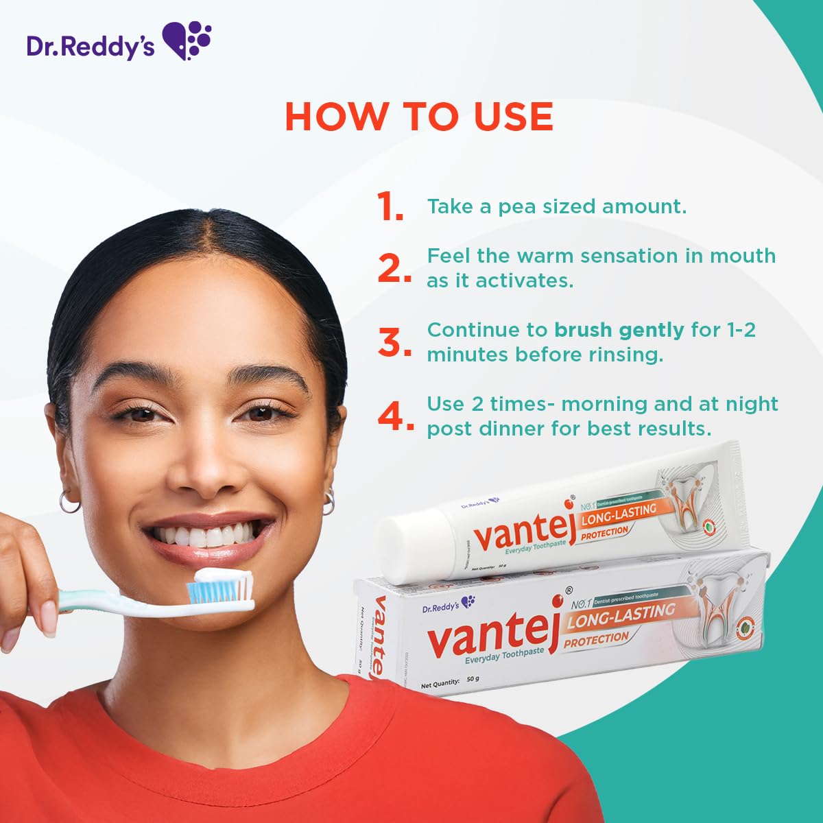 Vantej : Sensitivity Protection Toothpaste | 50 Grams | Gives Long Lasting Sensitivity Protection and Tooth Sensitivity Healing| Nutrition for Teeth| Rebuilds Tooth Enamel | Strengthens Teeth inside out| Dentist Recommended| Vegan Toothpaste | Desensitizi