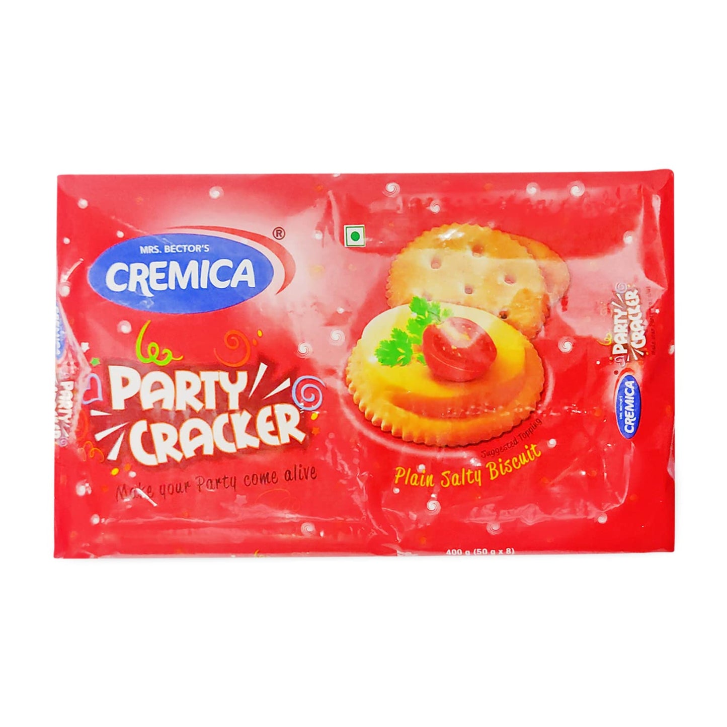 5x Cremica Party Cracker Plain Salty Biscuit, 400g each, Pack Of 5