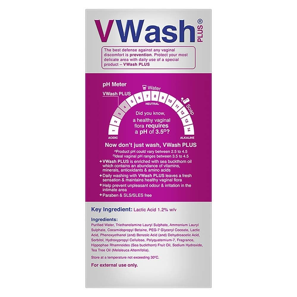 VWash Plus Expert Intimate Hygiene, 200ml, Hygiene Wash for Women, Vaginal Wash, Prevents Itching, Irritation & Dryness, Suitable For All Skin Types