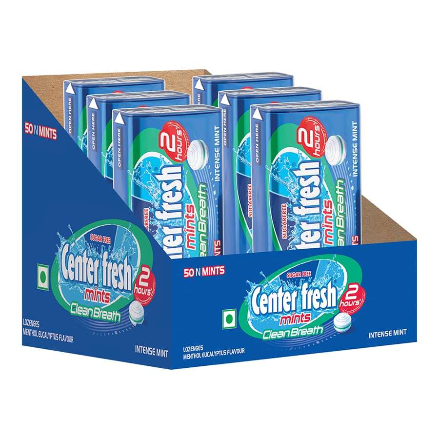 6x Center Fresh Sugar Free Mints, 35 g - Pack of 6