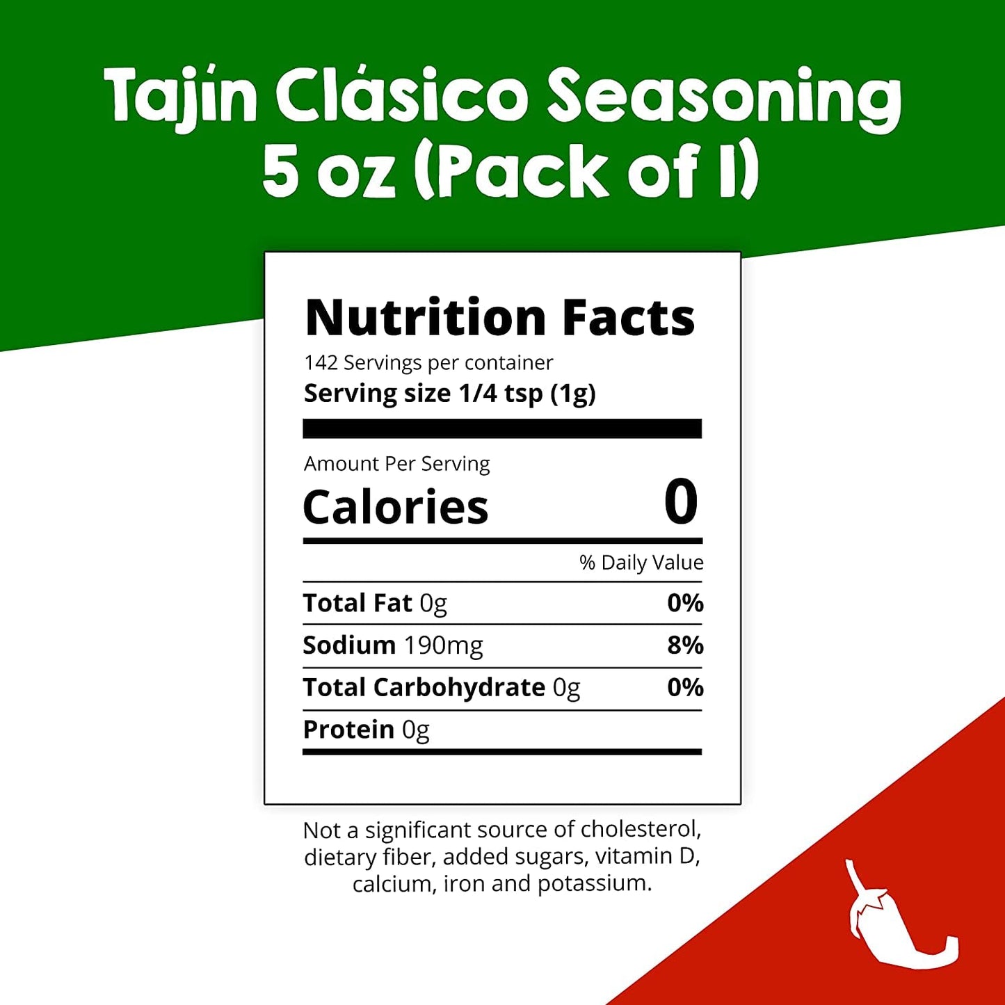 Tajín Clásico Chile Lime Seasoning 5 oz 142g