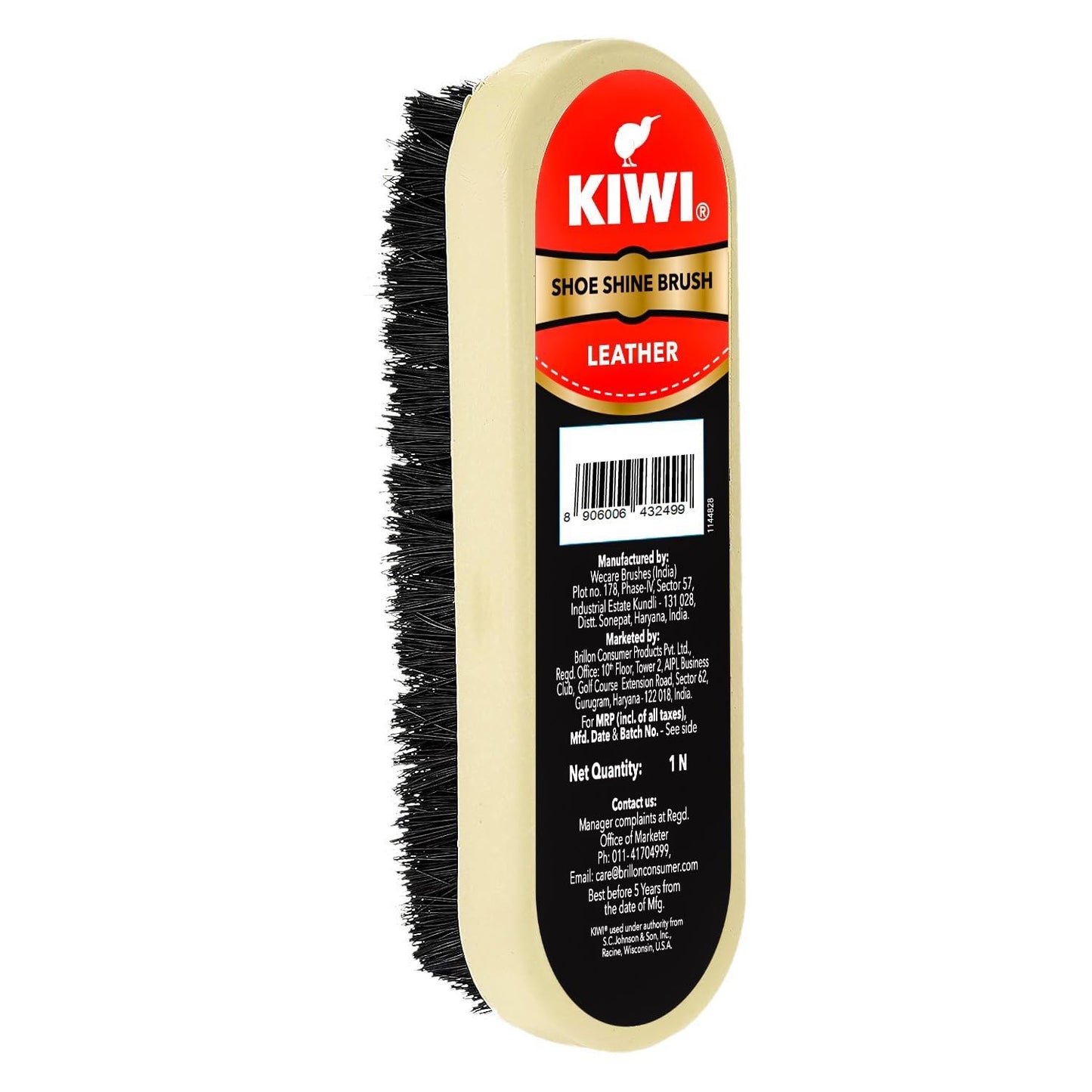 4x KIWI Shoe Brush Multicolour, Wood Shine - Pack of 4