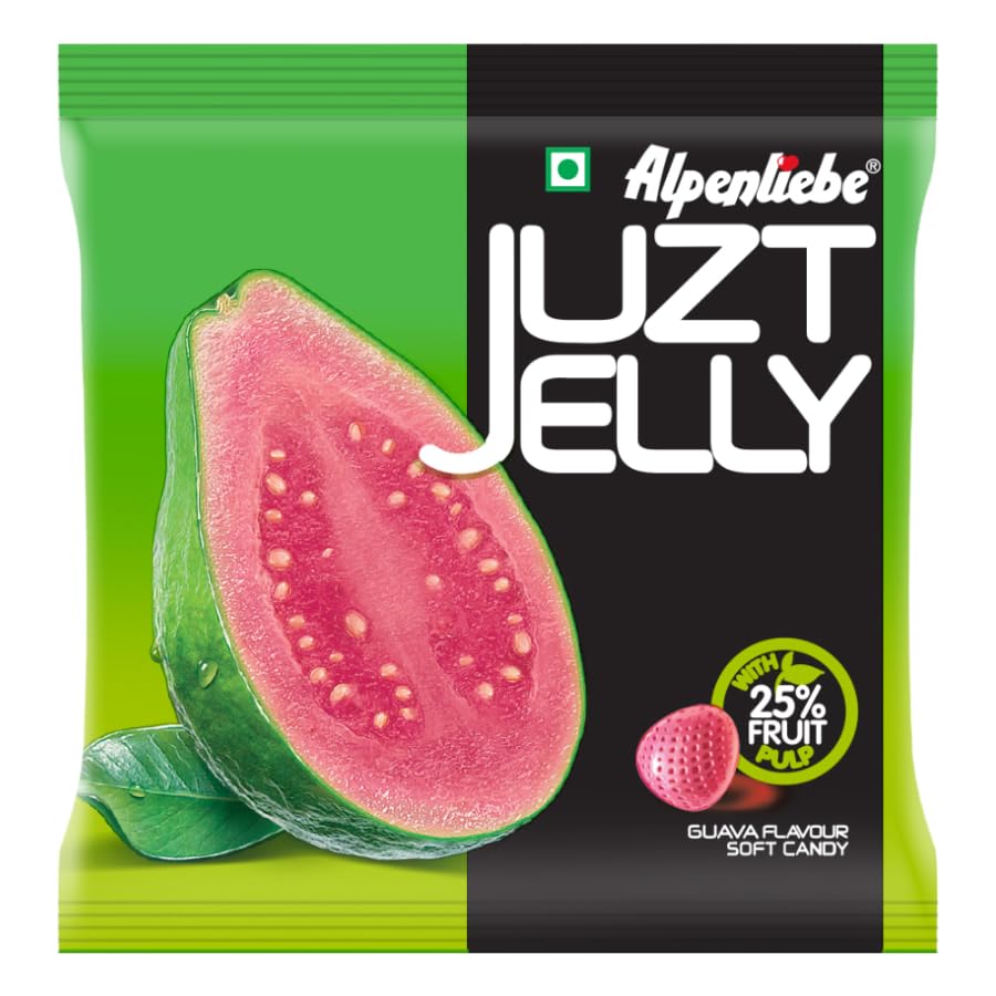 Alpenliebe Juzt Jelly, Guava Flavour, 148 G (40 Units * 3.7 G Each )