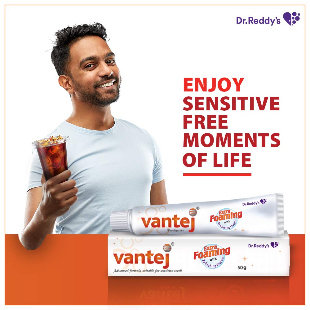 Vantej : Sensitivity Protection Toothpaste | 50 Grams | Gives Long Lasting Sensitivity Protection and Tooth Sensitivity Healing| Nutrition for Teeth| Rebuilds Tooth Enamel | Strengthens Teeth inside out| Dentist Recommended| Vegan Toothpaste | Desensitizi