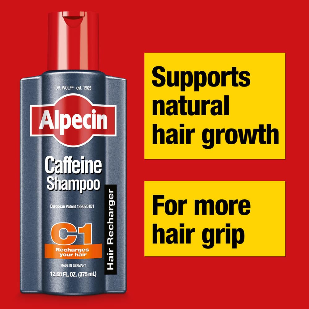 Alpecin C1 Caffeine Anti Hair Fall Shampoo 3x250ml | Scalpe Shampoo for Hair Fall Control | Natural Hair Growth Shampoo Strengthen Hair Growth and Reduces Hair Loss