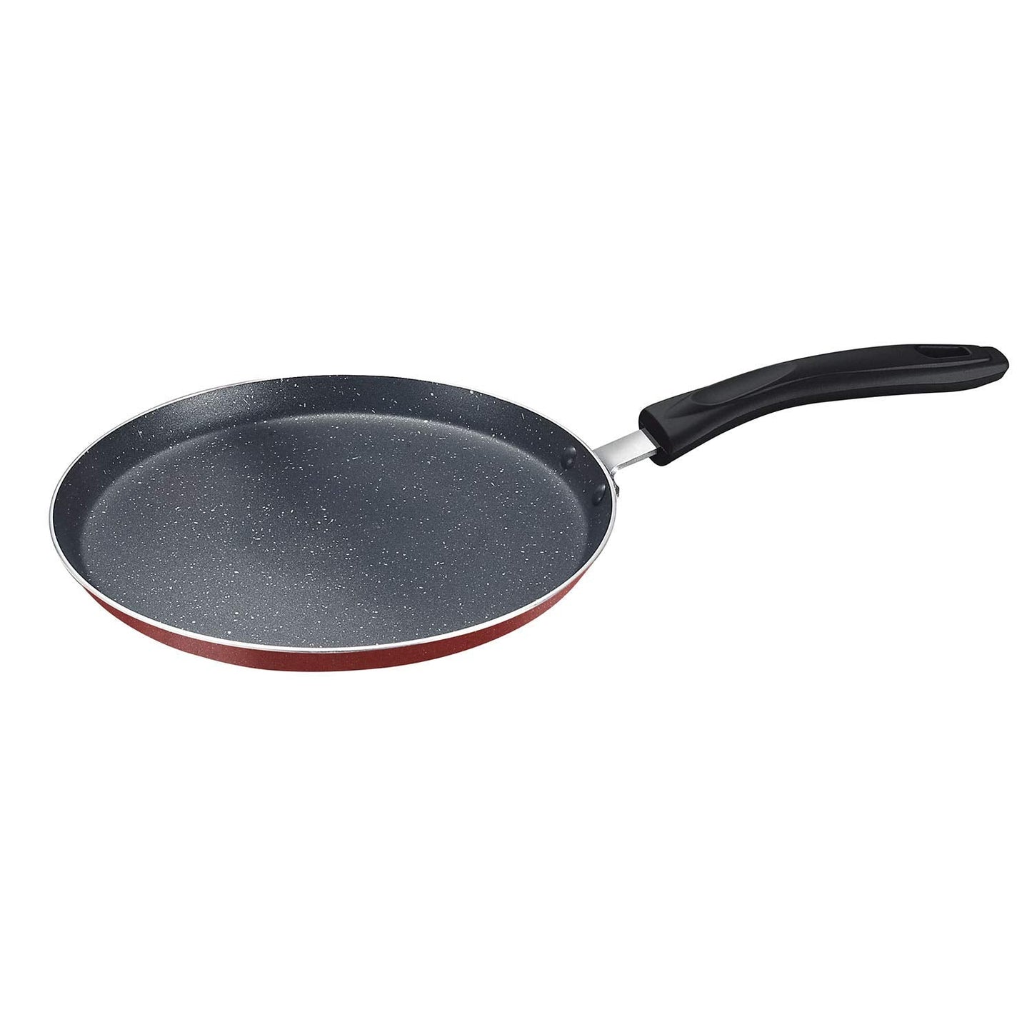 TTK Prestige OMG DLX Omni Induction Base Non-Stick Aluminium Tawa, 280mm, Red