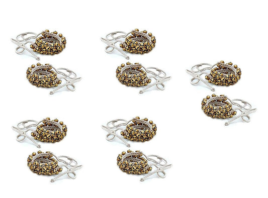 UAPAN Brass Ghungroo White cotton string Bells (1.6 CM, 25+25, pack of 5 Pair)