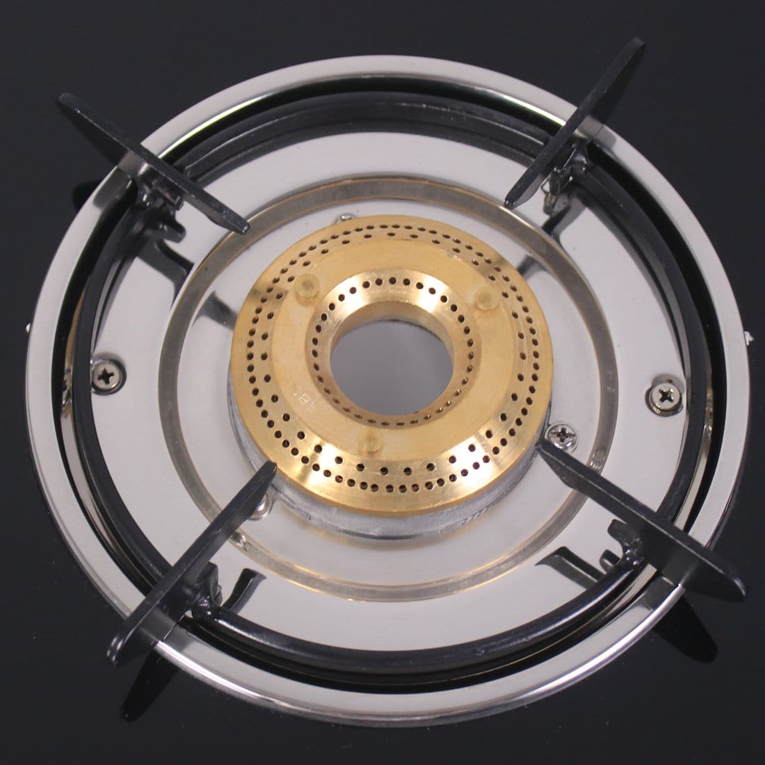 Ultima 4 Burner Manual Glass Cooktop | 6mm Toughened Glass Cooktop | Stainless Steel Drip tray | Anti-Skid Legs | Large Pan support | Manual Ignition | 360 degree Revolving Nozzle | Black steel frame | 2 Year Warranty | Black