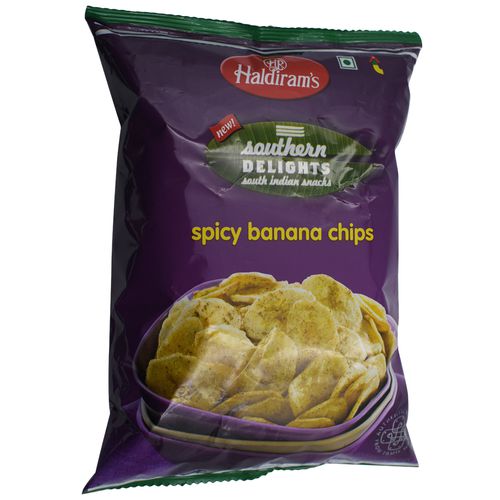 5x Haldirams Southern Delights Banana Chips - Spicy, Pack of 5 (200G each)