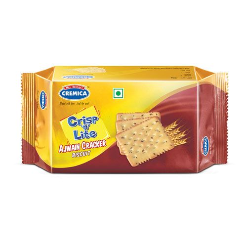 10x Cremica Cookies - Ajwain Cracker, 150  g Pouch each, Pack Of 10