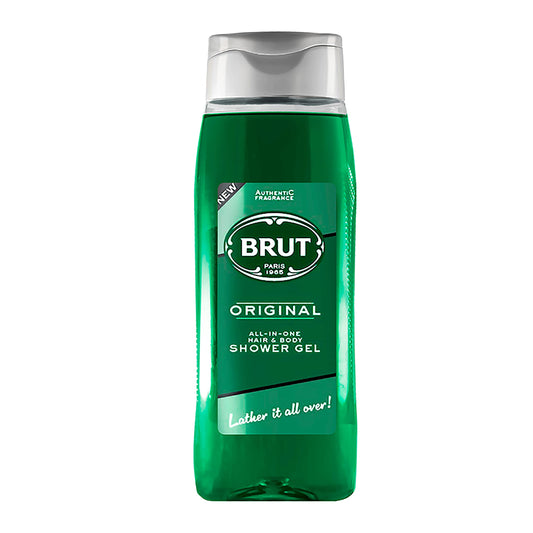 2x Brut Original ALL-IN-ONE Shower gel for Hair & Body | Body Wash for Men| Authentic Fragrance 500ml each - Pack of 2