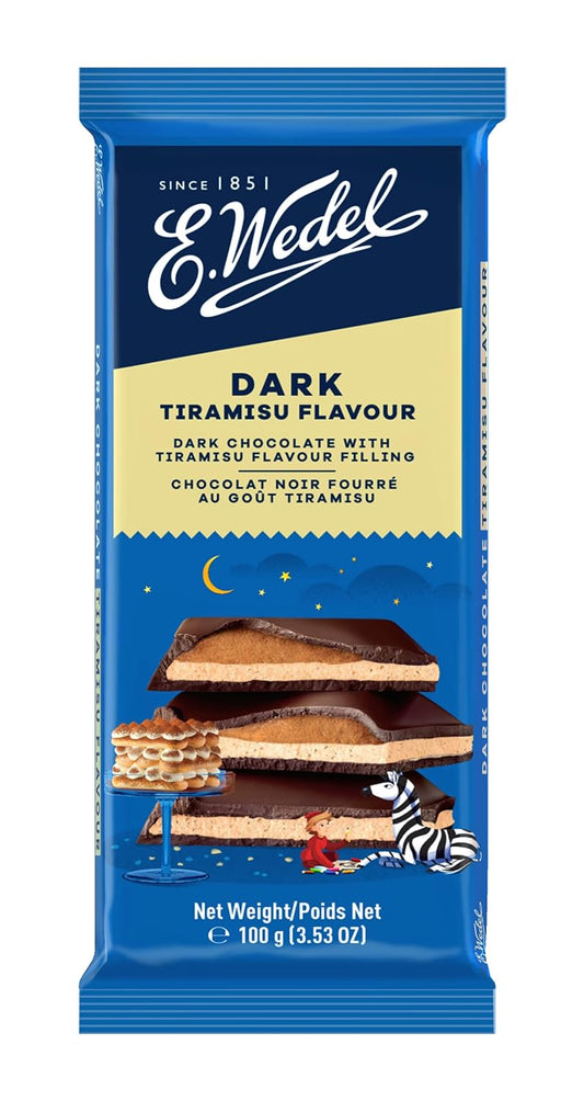 Wedel Dark Chocolate With Tiramisu Filling Bar 100g