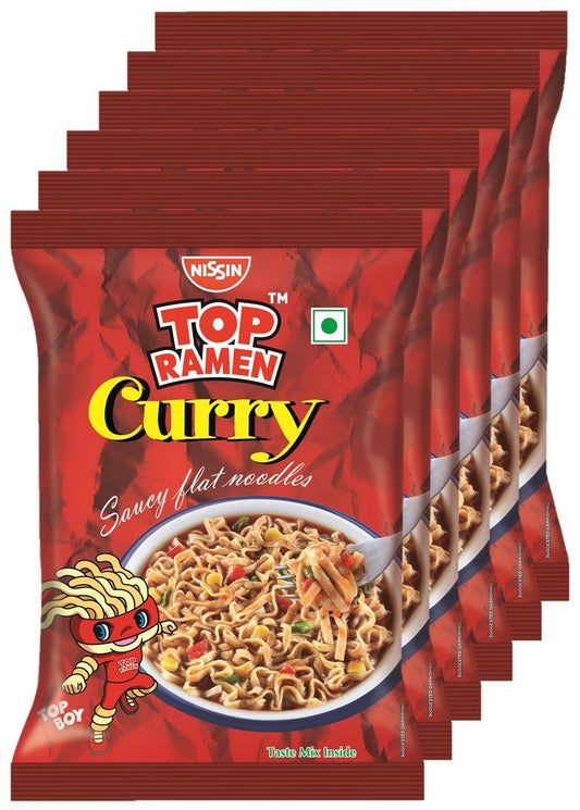 50x Top Ramen Noodles - Curry Veg, Pack of 50 (70 g each)
