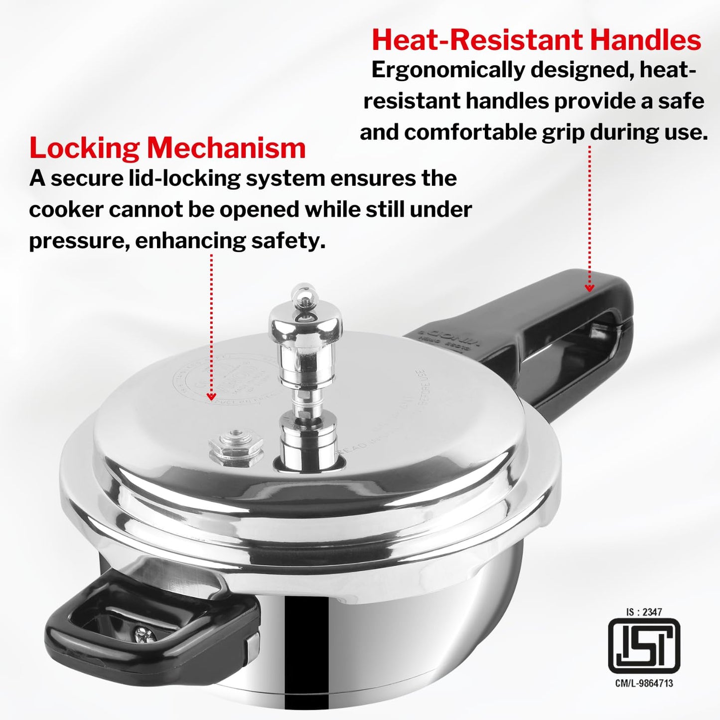 Vinod Stainless Steel Pressure Cooker 2 Litres | Also use as Deep Fry pan | Sandwich Bottom | Induction and Gas Stove Friendly | 2 Years Warranty | ISI and CE certified | Silver