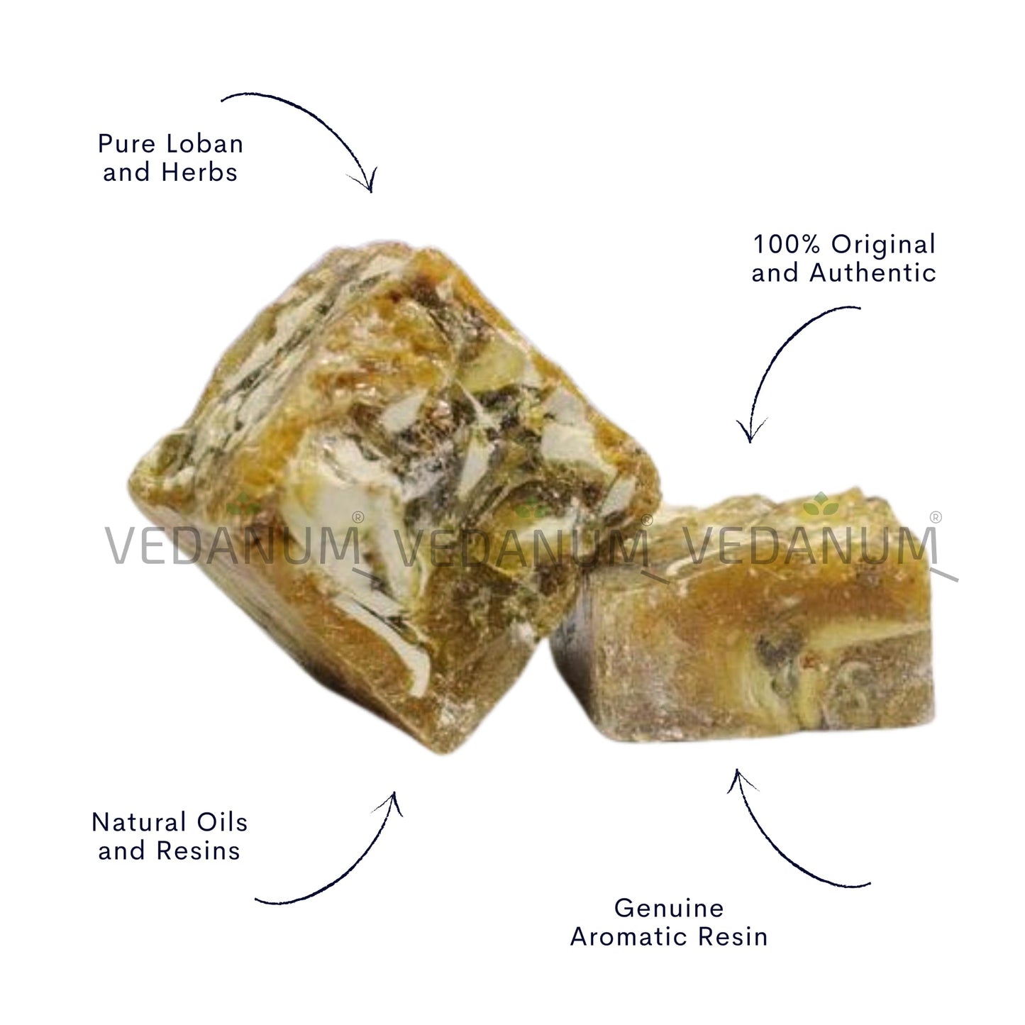 Vedanum Super Premium A Grade Kasturi Loban Solid Crystals Jar for Dhoop and Air Purification || Pack of 1 (100 Gm)