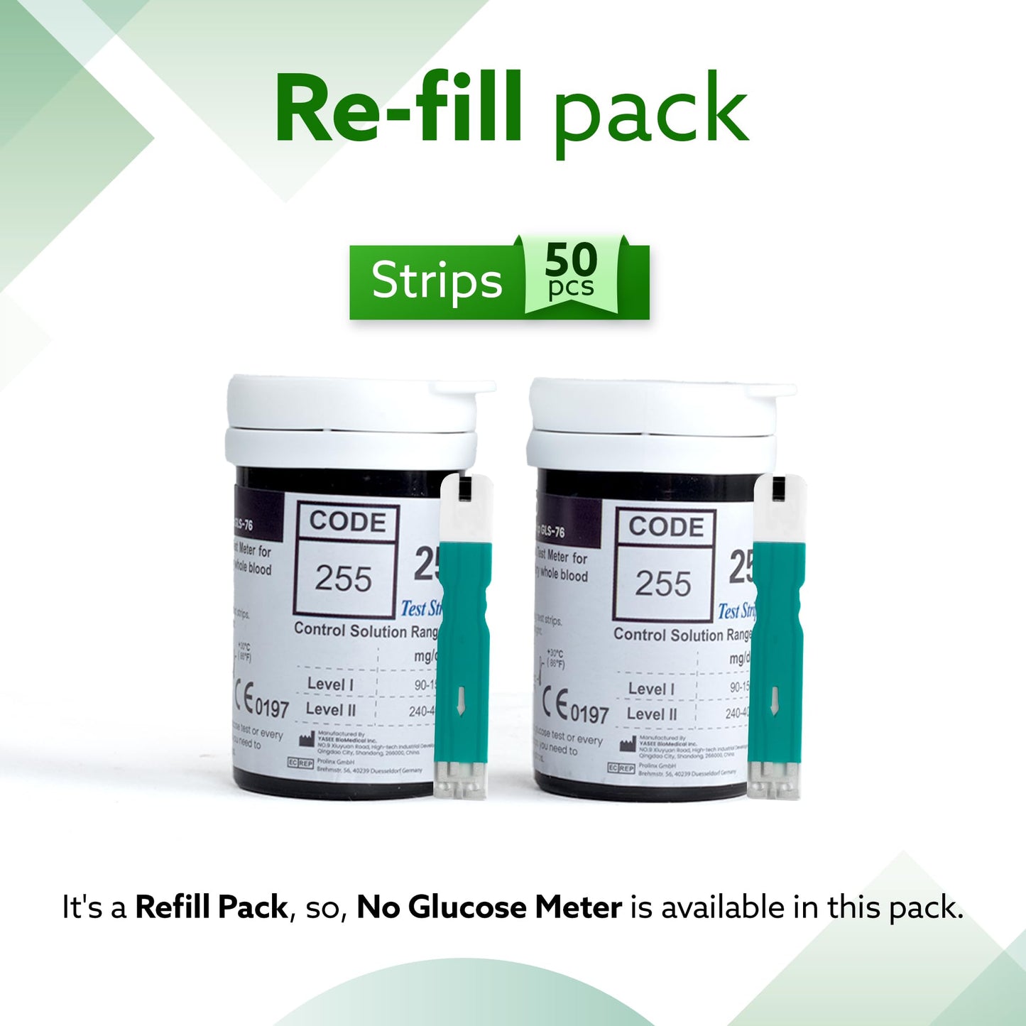 AGARO Blood Glucose Test Strips, 50pcs, Instant Blood Sugar Test at Home, Glucometer Machine, Blood Glucose Monitoring Device, Fast Blood Sugar Testing, Simple & Accurate, GLS-76.