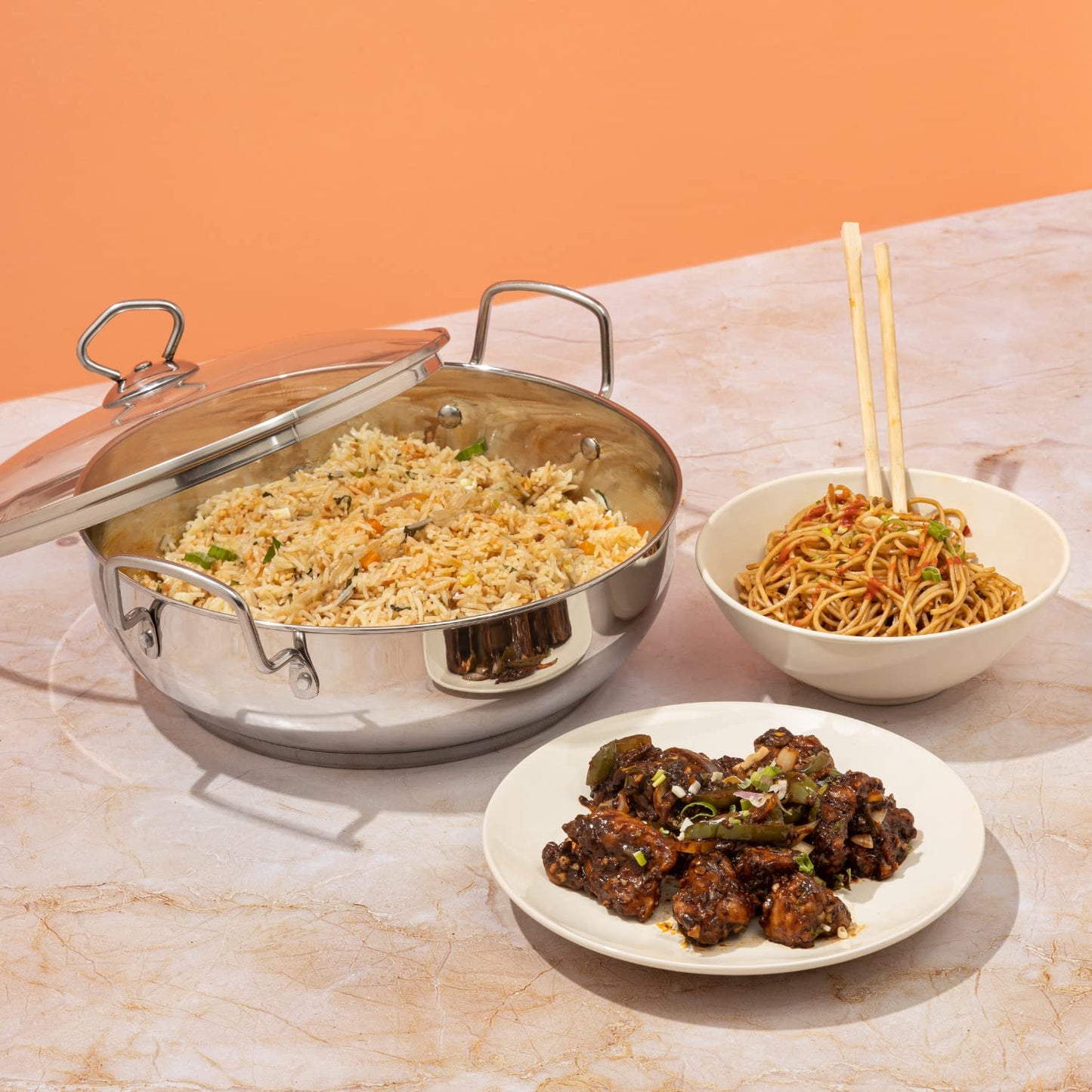 Vinod Cookware Induction friendly Kadai with Lid, 1.5 Litres