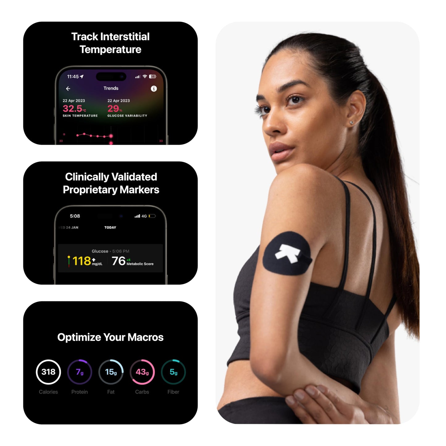 Ultrahuman M1 | Smart Glucose Monitoring via App | Enhance your lifestyle, optimise your diet and fuel your workouts | 24/7 Glucose Monitoring