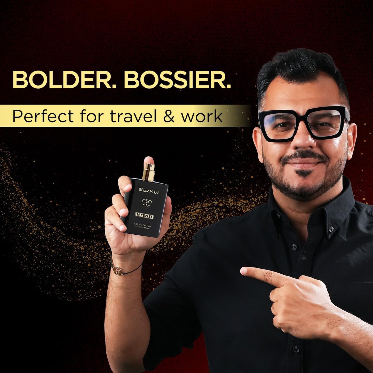 Bella Vita Luxury Ceo Men Intense Eau De Parfum Liquid Perfume With Bergamot, Lavender & Orchid|Woody & Musky Long Lasting Edp Fragrance Scent, 100 Ml