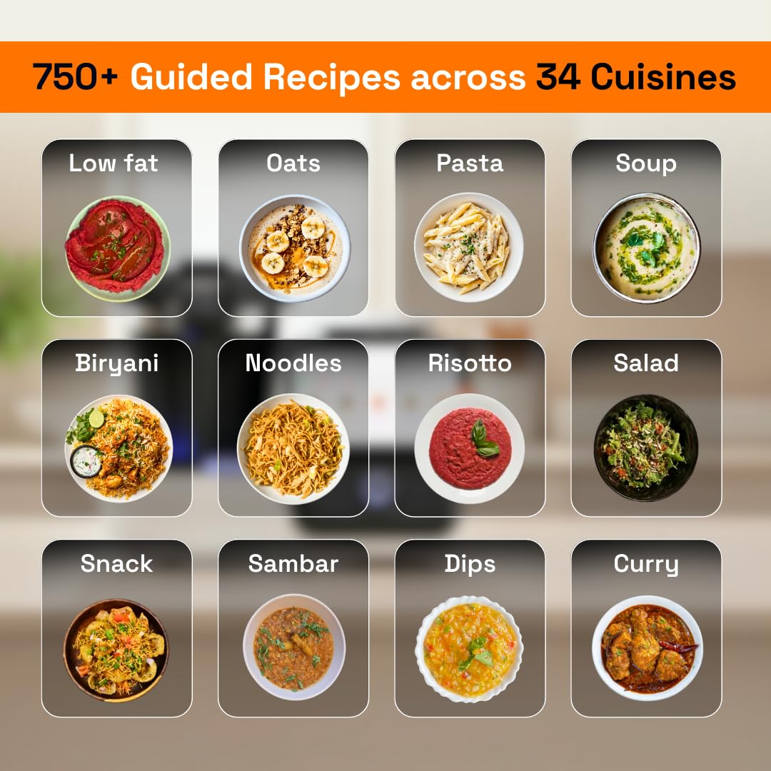 Upliance 2.0 Smart Cooking Appliance | Cook 750+ Dishes Faster | In-App Control & Nutrient Tracking | Chop, Cook, Stir & Clean | Glass Jar | 1-Year Warranty