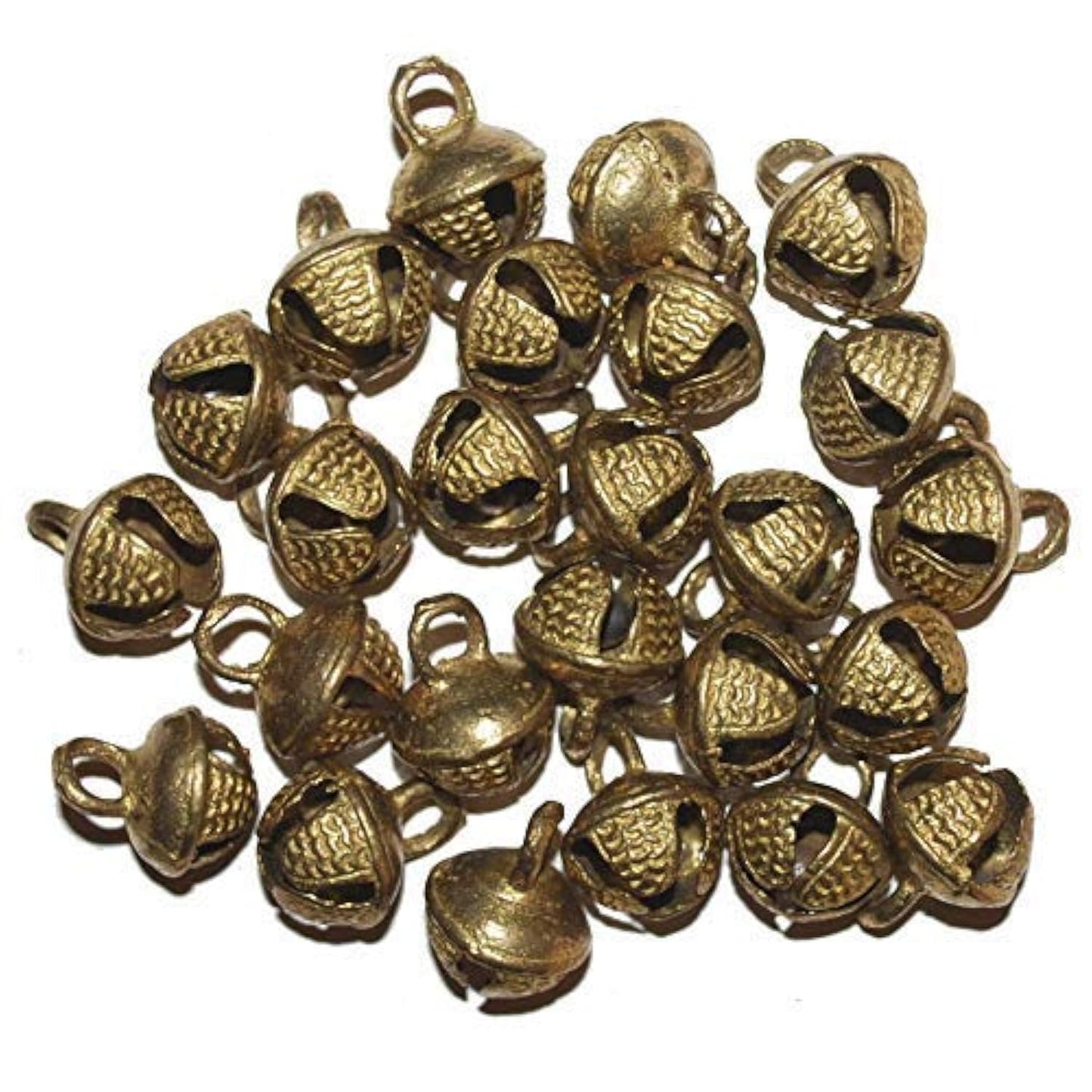 UAPAN Brass Ghungroo Ankle Bells loose beads (50 Nos)