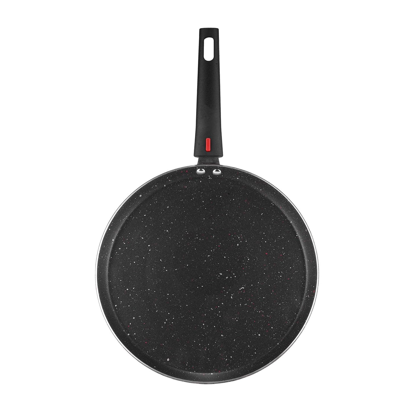 Vinod Popular Aluminium Non Stick Dosa Tawa with Detachable, Removeable Handles - 28 cm / 3 mm Thick/Compact Storage/Toxin Free/Long Lasting/Induction Base - 2 Year Warranty