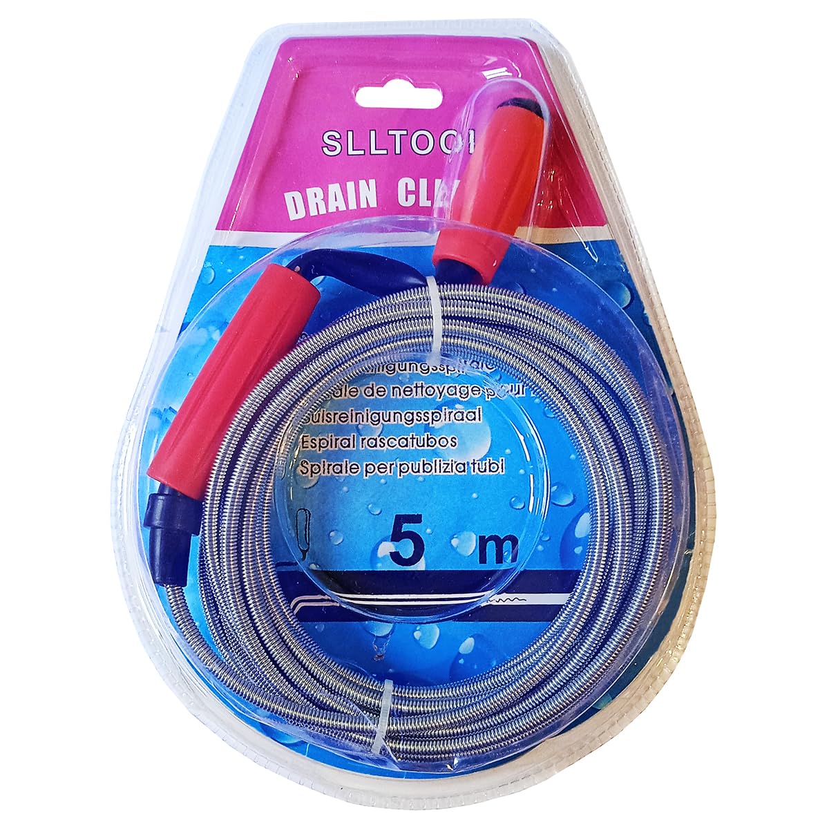 B.K.Jagan and Co Metal Sink & Drain Cleaner Spring Wire Sink Cleaner Snake Unblocker Hair Drain Cleaner 5 Mtr. Length