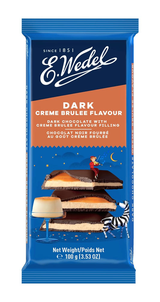 Wedel Dark Chocolate With Creme Brulee Filling Bar 100g