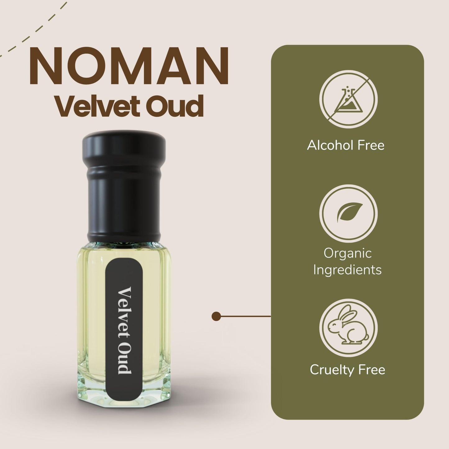 Velvet Oud Attar Original Pure Super Long-Lasting 100% Alcohol Free, 6ml In Luxury Bottle Best For Men And Women
