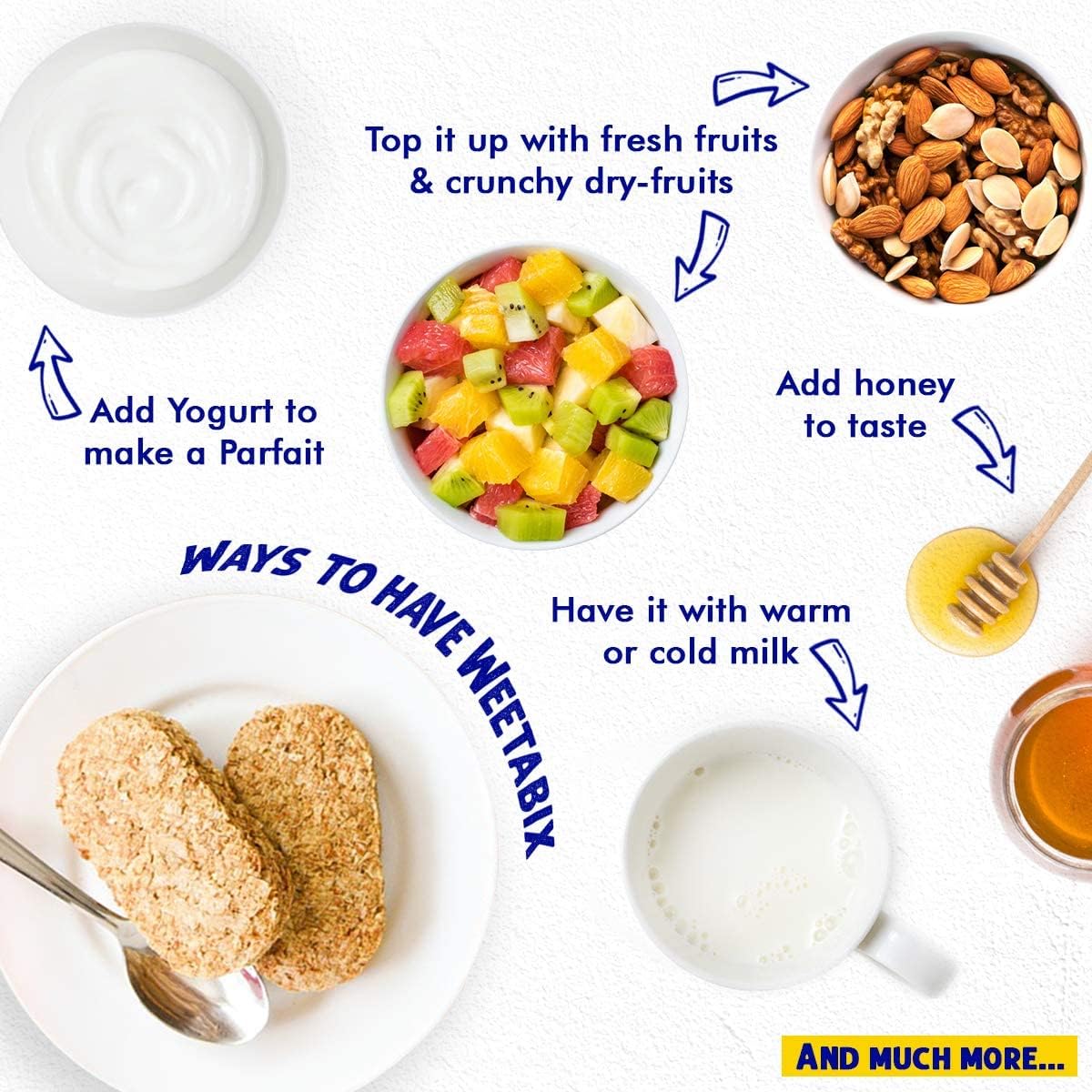 Weetabix Breakfast Cereals Original Made With Whole Grain Breakfast Milk Yogurt Low In Sugar - 225gm