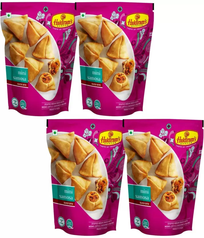 4x Haldiram's Mini Samosa - 200g each (Pack of 4)
