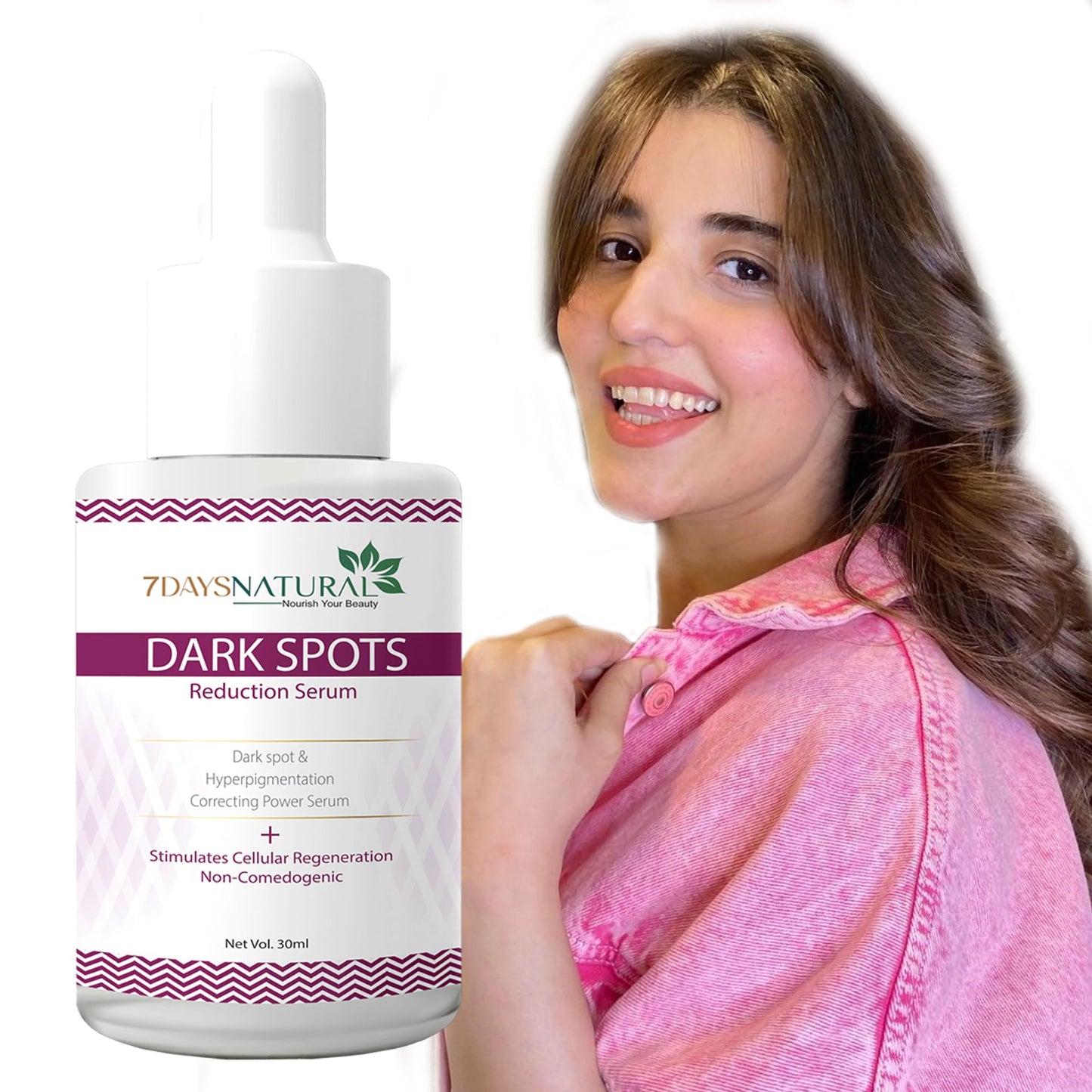 7 DAYS Dark Spots Serum for Men & Women | Daily Face Serum for Glowing Skin, Oily Skin & Dark Spots(30 Ml)