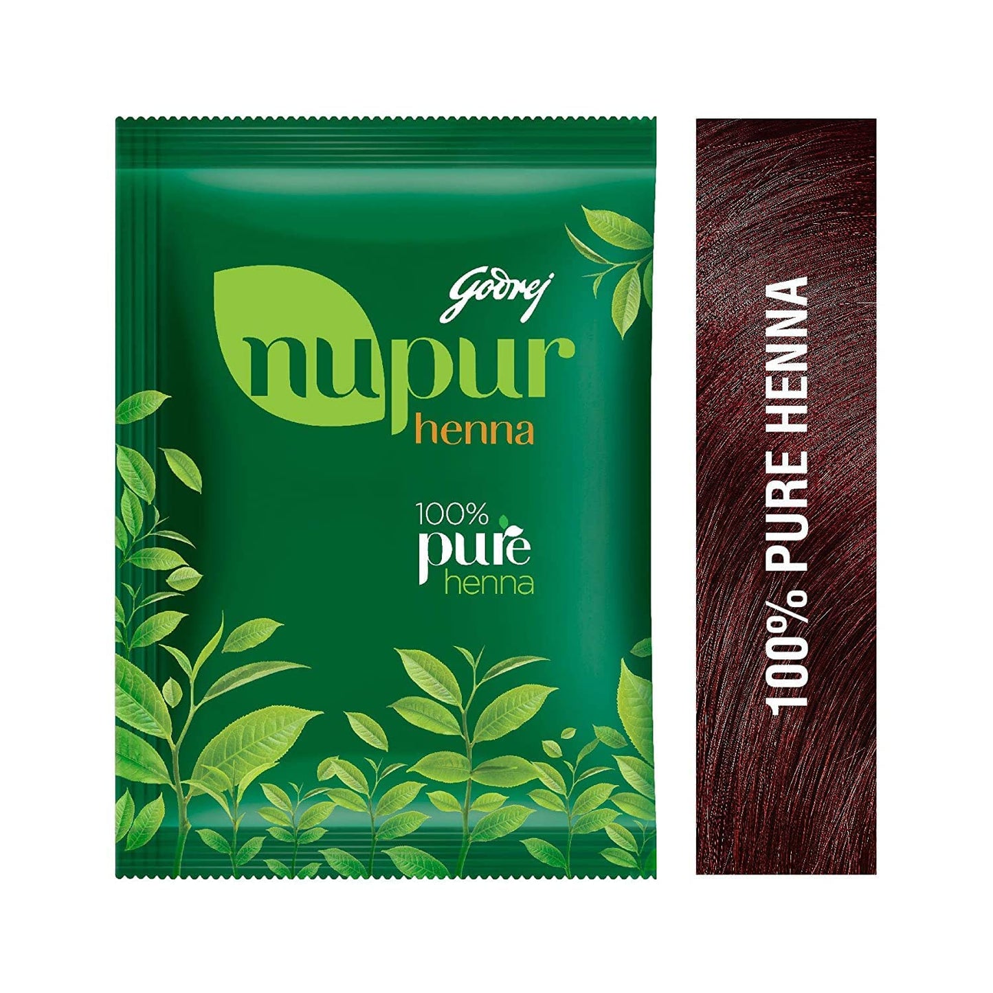 2x Godrej Locking Solutions and Systems Nupur 100% Pure Henna Powder for Hair Colour (Mehandi) | for Hair, Hands & Feet (400g each) - Pack of 2