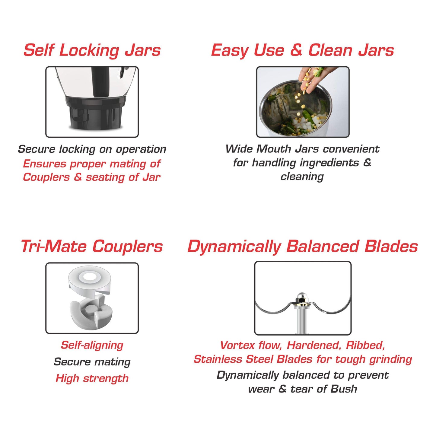 Vidiem Vtron Mixer Grinder (4 Jar)