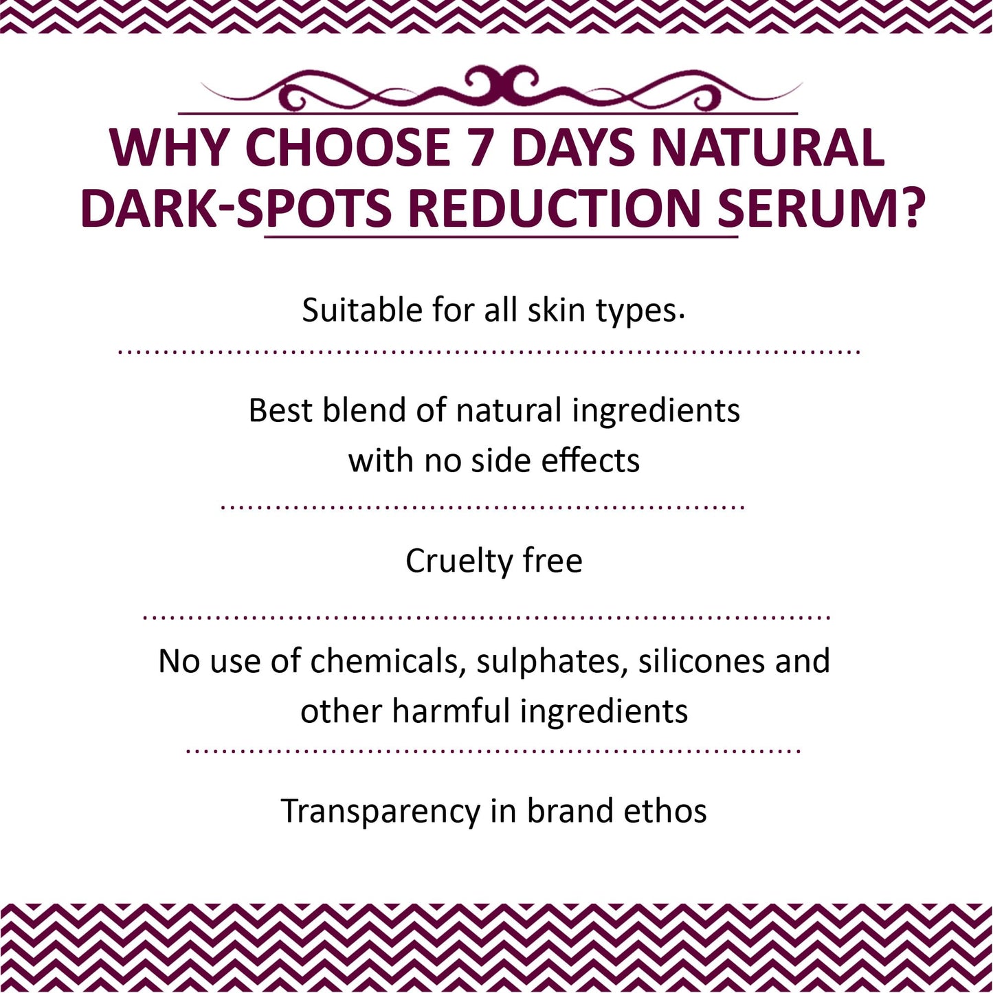 7 DAYS Dark Spots Serum for Men & Women | Daily Face Serum for Glowing Skin, Oily Skin & Dark Spots(30 Ml)