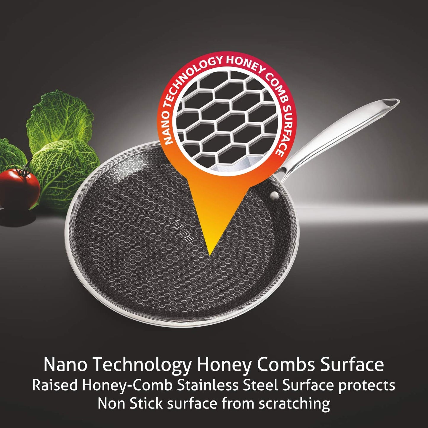 Alda Nero Tri-Ply Stainless Steel Non-Stick Crepe Pan 30 cm