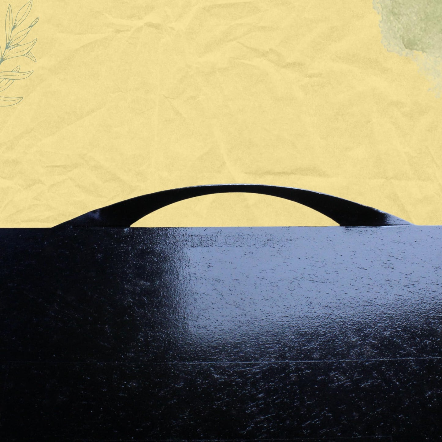 TRILONIUM Triple-Seasoned Iron Boulder Square Griddle pathri Tawa 30 x 30 cms, Ultra Smooth, Weights 5.8 Kgs