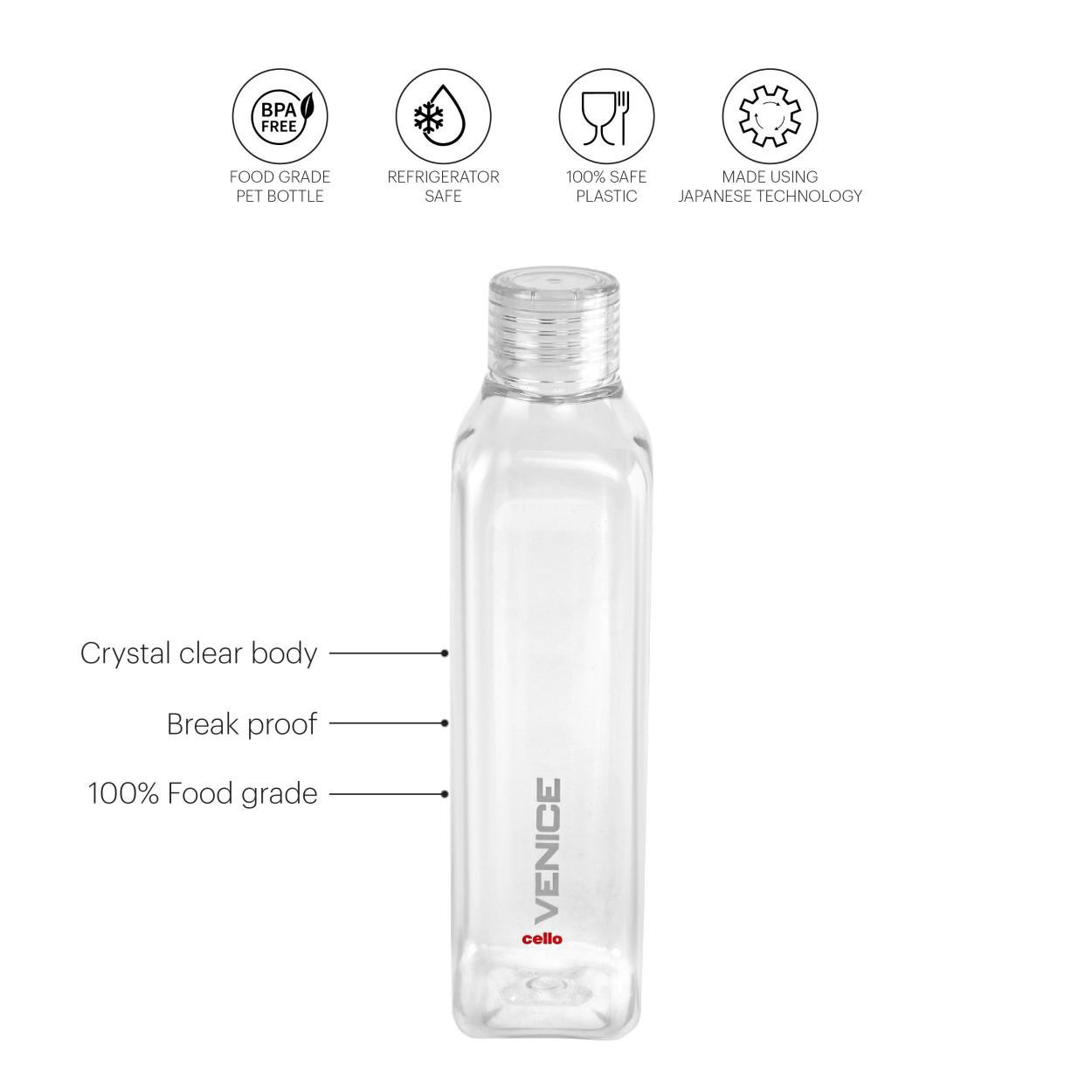 Venice Plastic Water Bottle, 1000ml