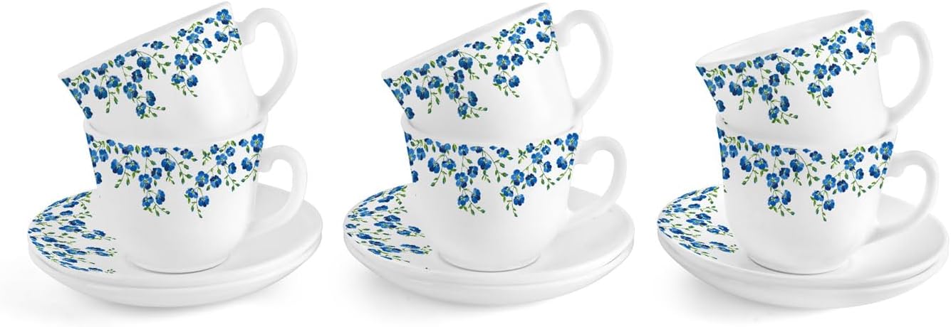 Regular|Royale Blooming Garden 6 Pieces Costa Cup & Saucer / 6 Pieces
