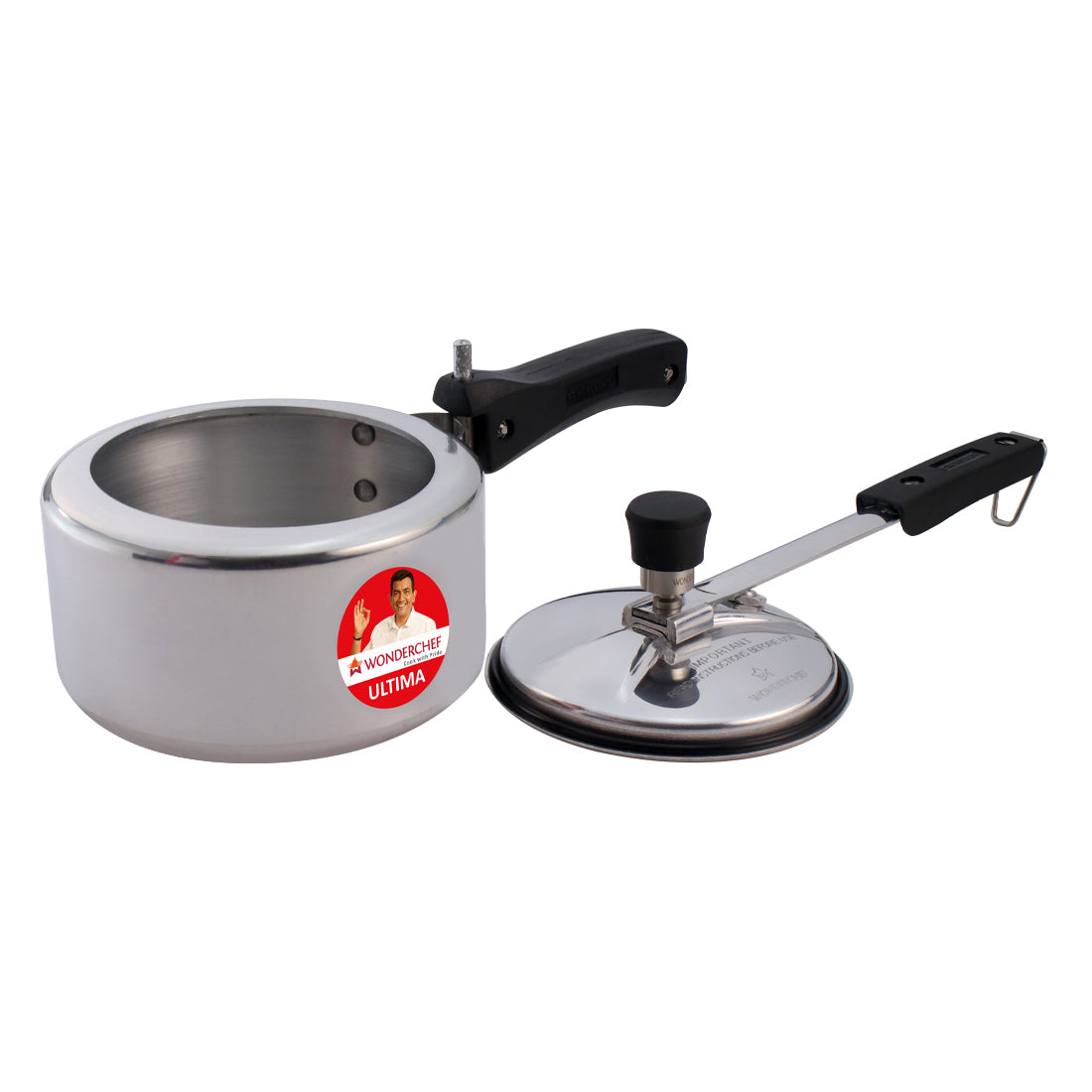 Ultima Induction Base 2L Aluminium Pressure Cooker With inner Lid