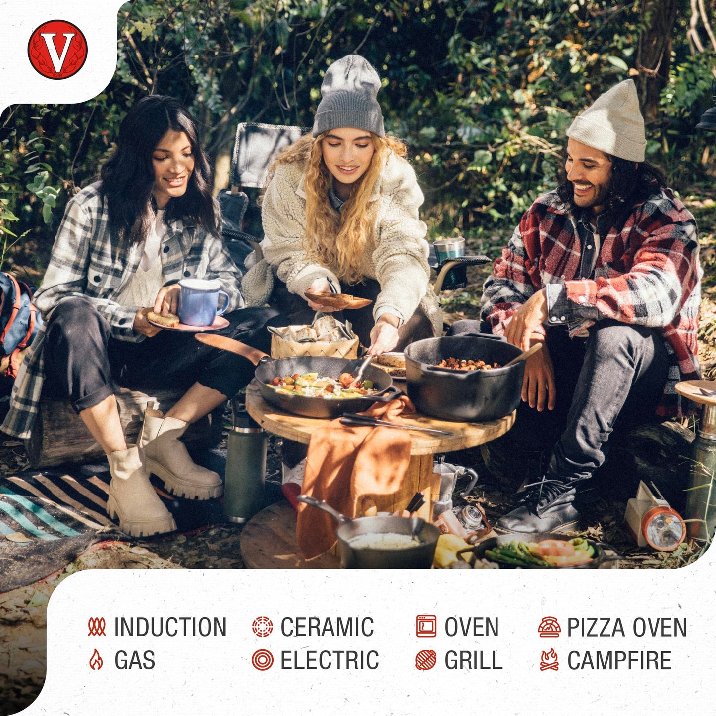 Victoria Mini Skillet Cast Iron Small Frying Pan Seasoned with 100% Kosher Certified Non-GMO Flaxseed Oil, 4.7", Black