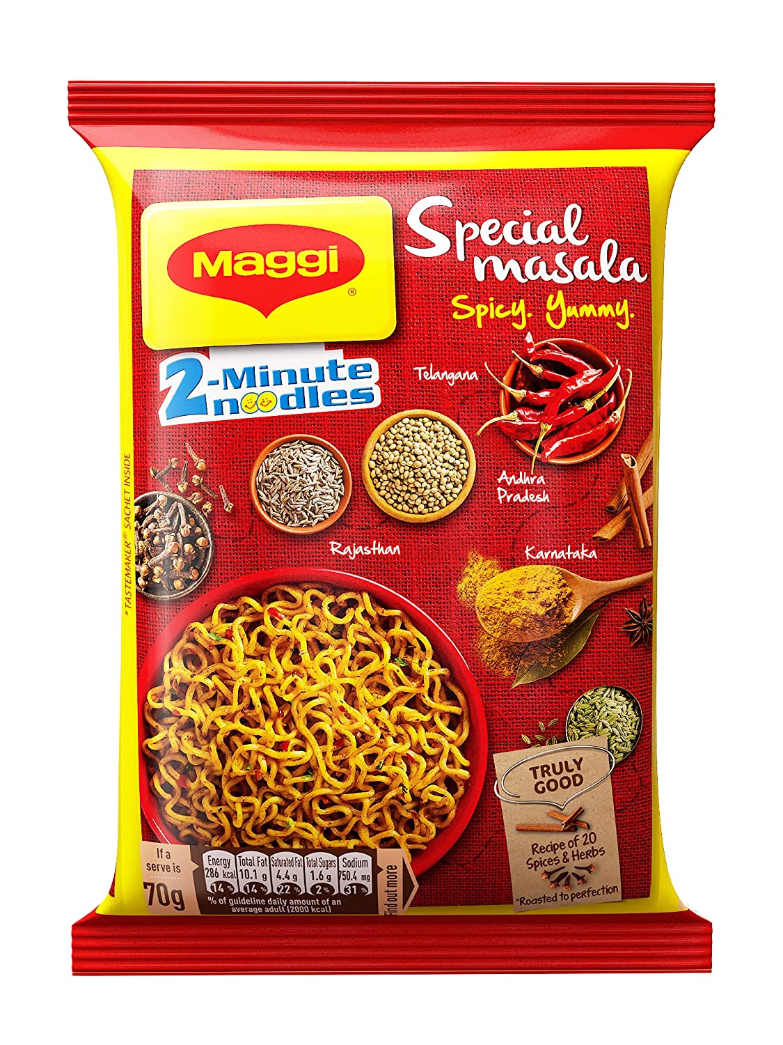 25x Maggi Special Masala Noodles, Pack of 25 (70g each)