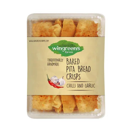 Wingreens Farms Baked Pita Chilly Garlic Bread - 100GM